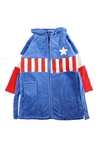 Peignoir à capuche Captain America Avengers Marvel - Bleu - Bleu