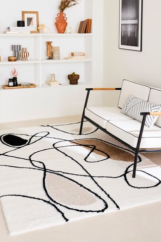 Tapete Lasso - Bege e preto