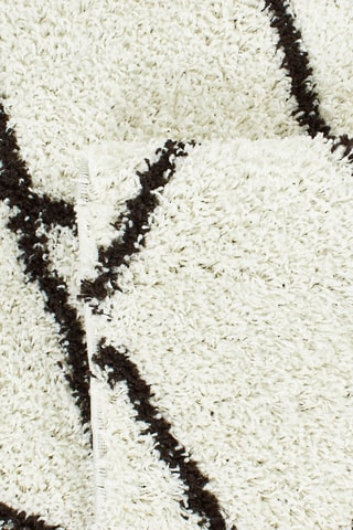 Tapete Shaggy Asma - Creme e preto