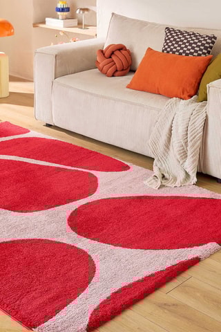 Tapete Groovy - Vermelho e branco