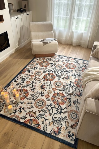 Tapete Garden - Bege e azul