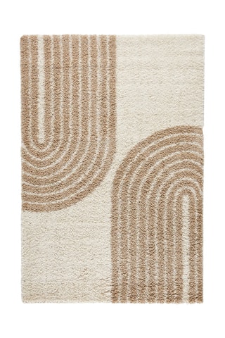 Tapete Shaggy Olympe - Bege e castanho