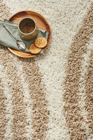 Tapete Shaggy Olympe - Bege e castanho