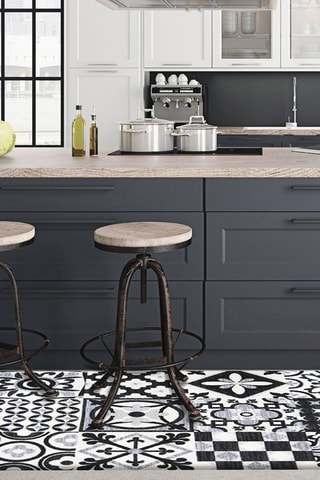 Tapete Utopia Preto e branco