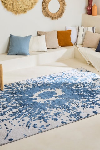 Tapete Garden - Bege e azul