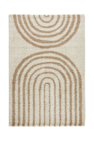 Tapete Shaggy Olympe - Bege e castanho