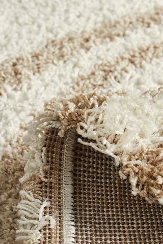 Tapete Shaggy Olympe - Bege e castanho
