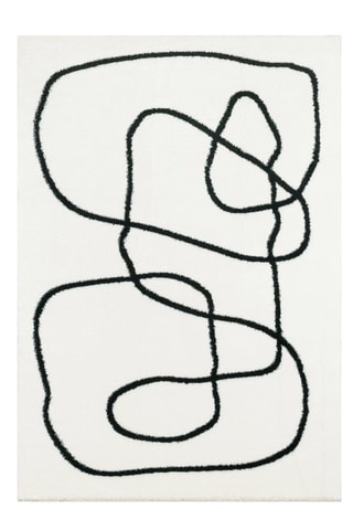 Tapete Lasso - Branco e preto