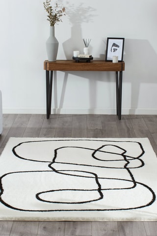Tapete Lasso - Branco e preto