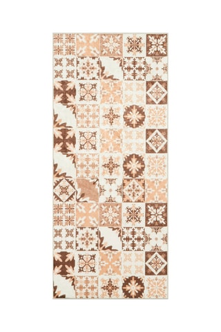 Tapete Azulejo Branco e laranja