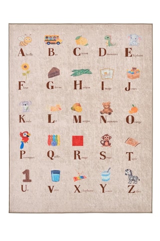 Tapete Happy - Bege e amarelo