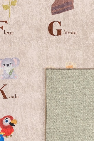 Tapete Happy - Bege e amarelo