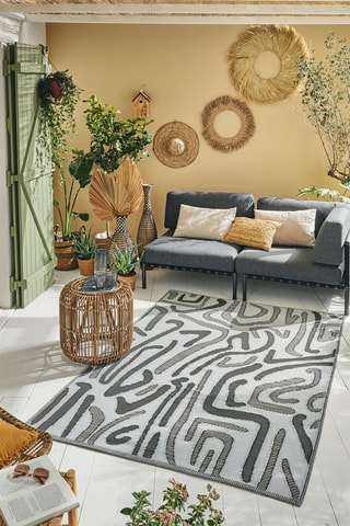 Tapete Capri - Preto e branco