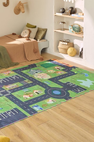 Tapete Happy - Verde e azul