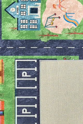 Tapete Happy - Verde e azul