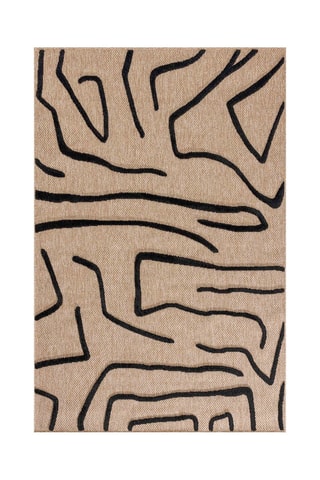 Tapete Palma - Bege e preto