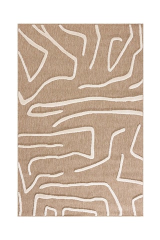 Tapete Palma - Bege e branco