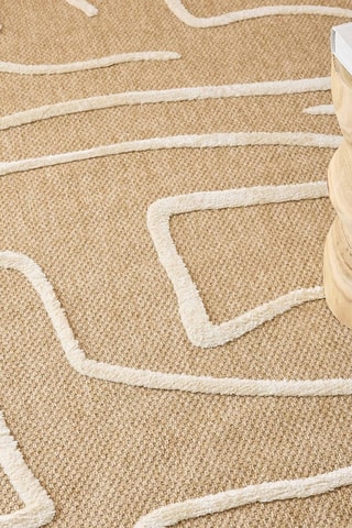 Tapete Palma - Bege e branco