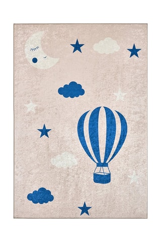 Tapete Happy - Bege e azul