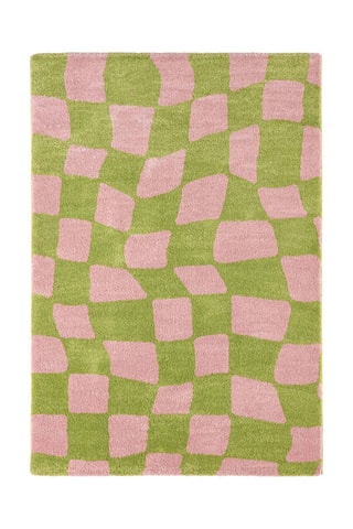 Tapete Groovy - Verde e rosa