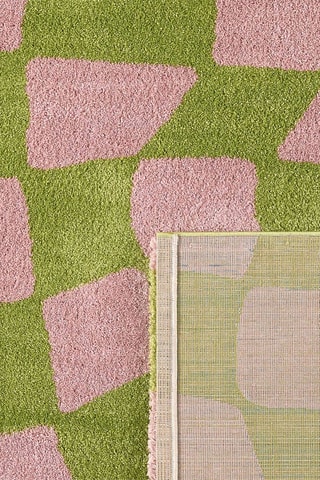 Tapete Groovy - Verde e rosa