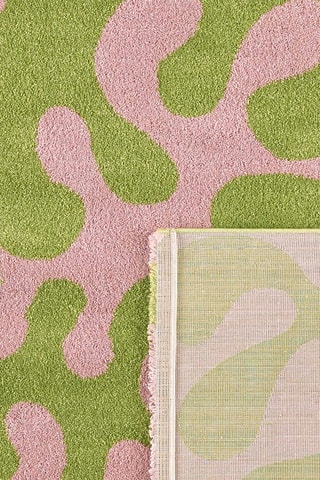 Tapete Groovy - Verde e rosa
