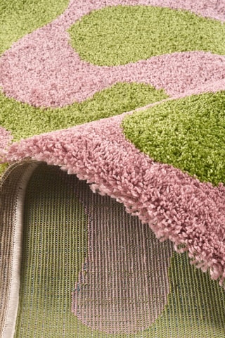 Tapete Groovy - Verde e rosa