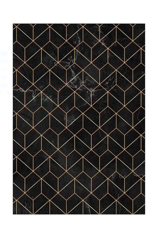 Tapete Stampa Preto e dourado