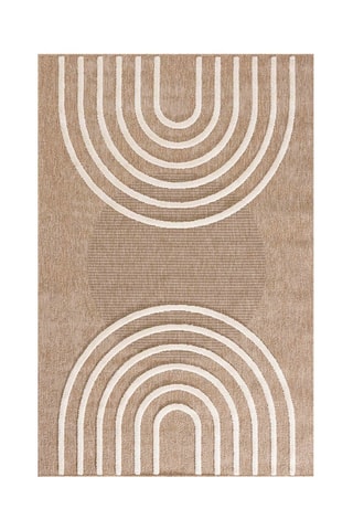 Tapete Palma - Bege e branco