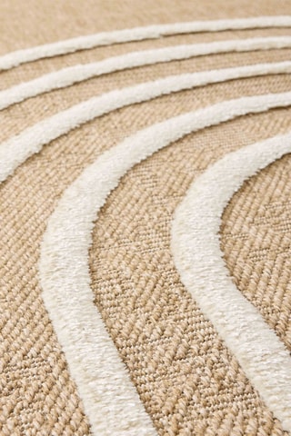 Tapete Palma - Bege e branco