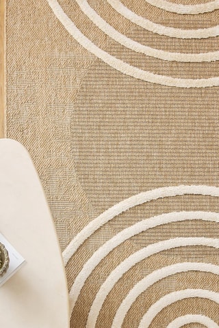 Tapete Palma - Bege e branco