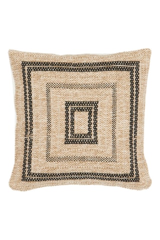 Fronha Nature 8863 Preto e bege - 50 x 50 cm