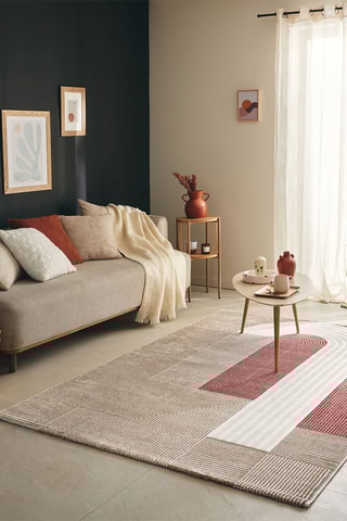 Tapete Memphis - Vermelho e bege