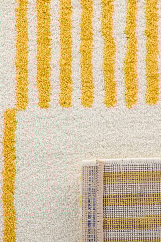 Tapete Groovy - Amarelo e branco