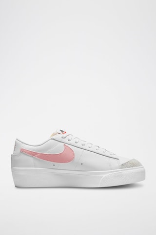 Nike Blazer Low Platform en cuir - Blanc