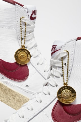 Blazer Mid '77 en cuir - Blanc