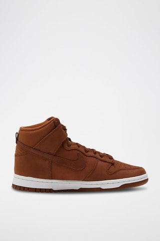 Nike Dunk High en cuir de veau - Marron