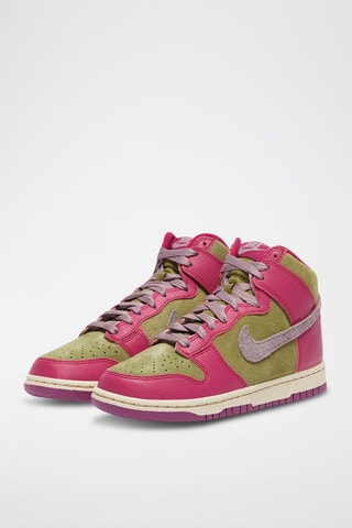 Nike Dunk High en cuir - Fuchsia