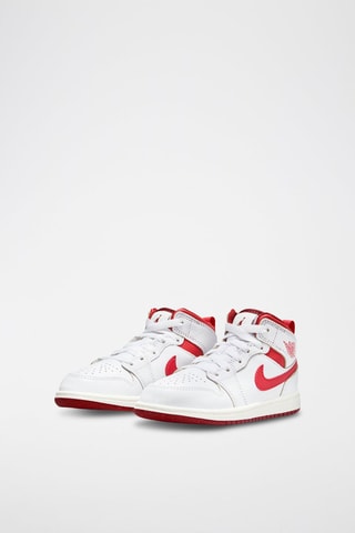 Jordan 1 Mid SE en cuir - Blanc