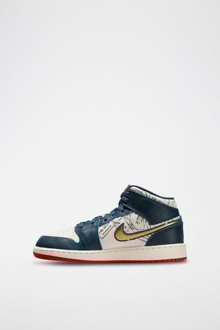 Air Jordan 1 Mid SE en cuir - Bleu marine