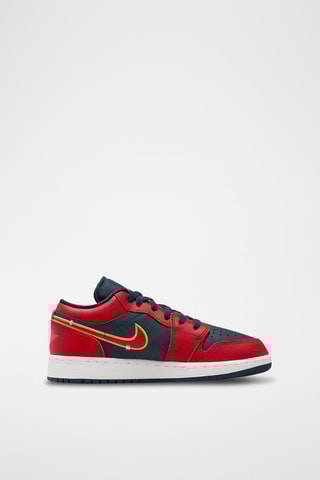 Air Jordan 1 Low SE en cuir - Bleu marine et rouge