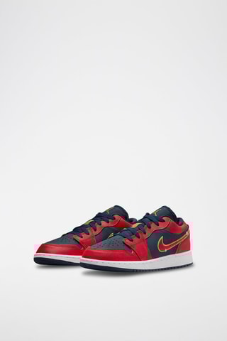 Air Jordan 1 Low SE en cuir - Bleu marine et rouge