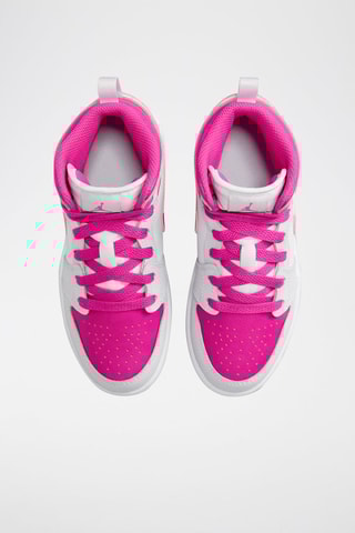 Jordan 1 Mid en cuir - Blanc