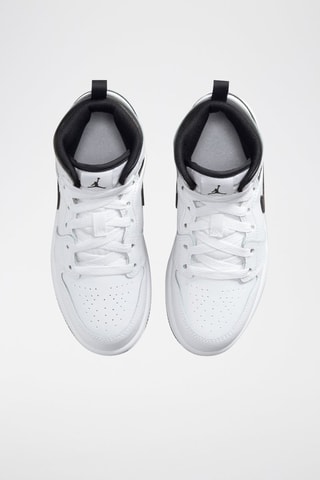 Jordan 1 Mid en cuir - Blanc
