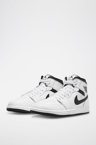 Air Jordan 1 Mid en cuir - Blanc