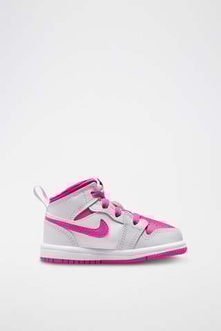 Jordan 1 Mid en cuir - Blanc