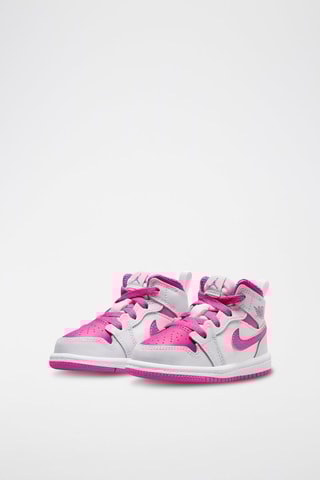 Jordan 1 Mid en cuir - Blanc