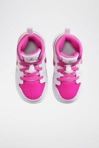 Jordan 1 Mid en cuir - Blanc