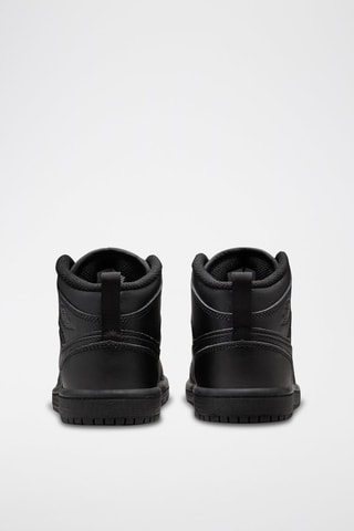 Jordan 1 Mid en cuir - Noir