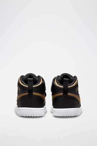 Jordan 1 Mid Alt en cuir - Noir et doré